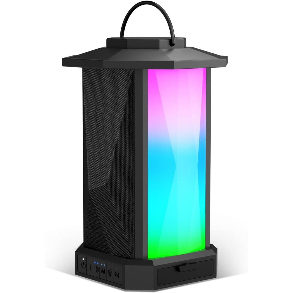 image:imageOrtizan Outdoor Speaker Bluetooth Speaker with Lights 50W Stereo Sound IPX5 Waterproof 24H Playtime Sync up to 100 Wireless Speakers Portable for OutdoorsPatioPorch Tech Gadgets Gift for Men