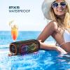 Musibaby 80W Bluetooth Speaker, Loud Portable Speaker with Deep Bass, Waterproof Outdoor Speaker with RGB Lights for Camping, Beach & Party, 24H Playtime, BT5.3, Dual Pairing(Black)