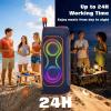 Musibaby 80W Bluetooth Speaker, Loud Portable Speaker with Deep Bass, Waterproof Outdoor Speaker with RGB Lights for Camping, Beach & Party, 24H Playtime, BT5.3, Dual Pairing(Blue)