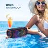 Musibaby 80W Bluetooth Speaker, Loud Portable Speaker with Deep Bass, Waterproof Outdoor Speaker with RGB Lights for Camping, Beach & Party, 24H Playtime, BT5.3, Dual Pairing(Blue)