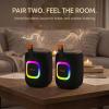 Musibaby Bluetooth Speaker,Portable Bluetooth Speaker,Speakers Bluetooth Wireless with 20W Sound,IPX5 Waterproof,25H Playtime,Stereo Pairing,Carry Loop for Indoor Outdoor Use, M73(Black)(Black)