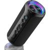 Ortizan Portable Bluetooth Speaker Wireless (2nd Gen), 40W Powerful Sound and Deep Bass, 30 Hours Playtime, IPX7 Waterproof, TWS for 2 Speakers Pairing for Shower, Outdoor – Electronics Gift (Black)(Black)