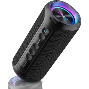 Ortizan Portable Bluetooth Speaker Wireless (2nd Gen), 40W Powerful Sound and Deep Bass, 30 Hours Playtime, IPX7 Waterproof, TWS for 2 Speakers Pairing for Shower, Outdoor – Electronics Gift (Black)(Black)